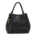 Vitello Daino Tote Black