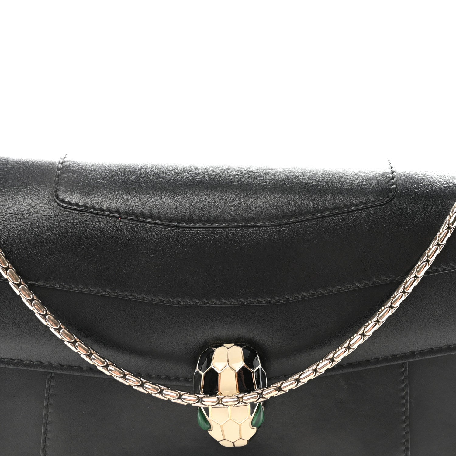 Calfskin Serpenti Forever Crossbody Bag Black