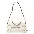 Nappa Vertical Matelasse Small Maxi Horsebit Chain Shoulder Bag Great White