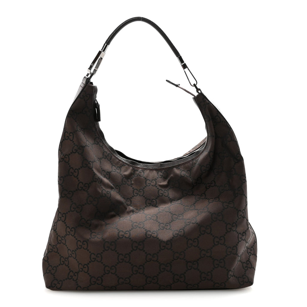 Nylon Monogram Hobo Dark Brown