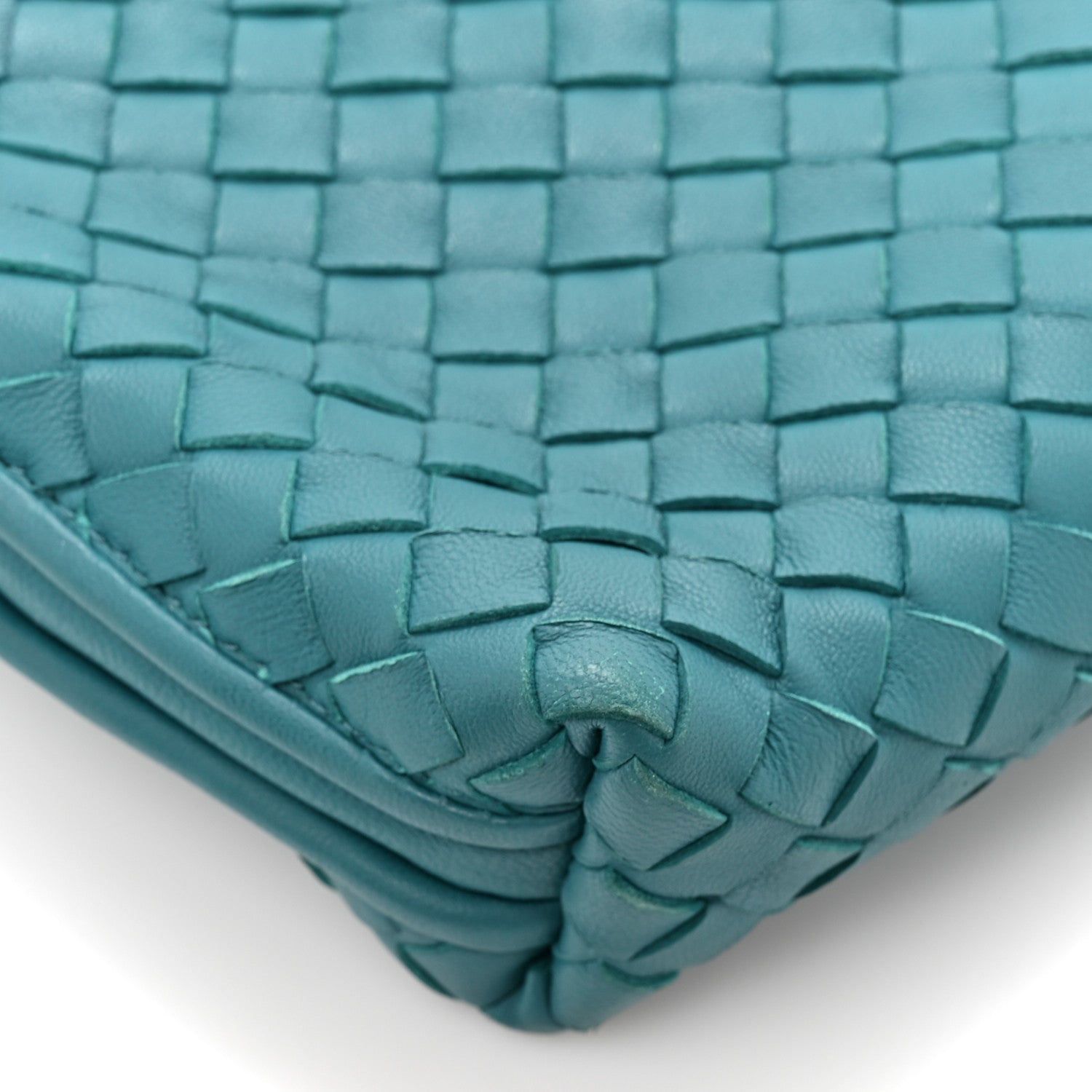 Nappa Intrecciato Nodini Crossbody Messenger Mallard