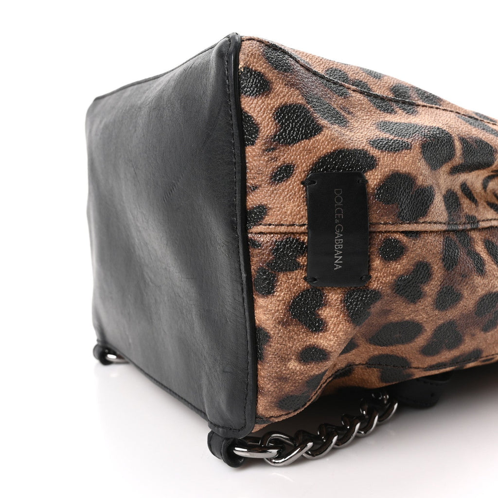 Dauphine Leopard Print Backpack Black