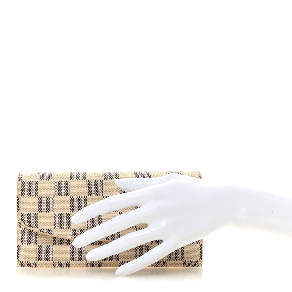 Damier Azur Emilie Wallet Rose Ballerine
