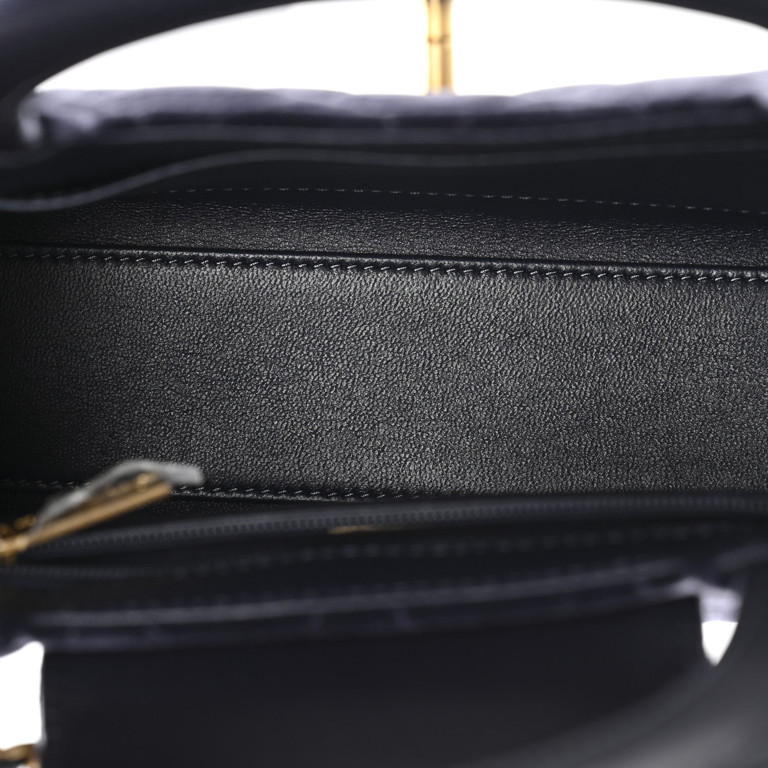 Velvet Quilted Nano Kelly Shopper Navy