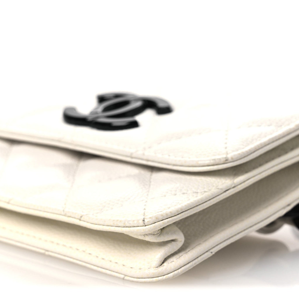 Caviar Quilted My Everything Belt Flap  Holder White
