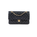 Chanel Medium/Large Caviar Double Classic Flap Black 2021 Microchipped