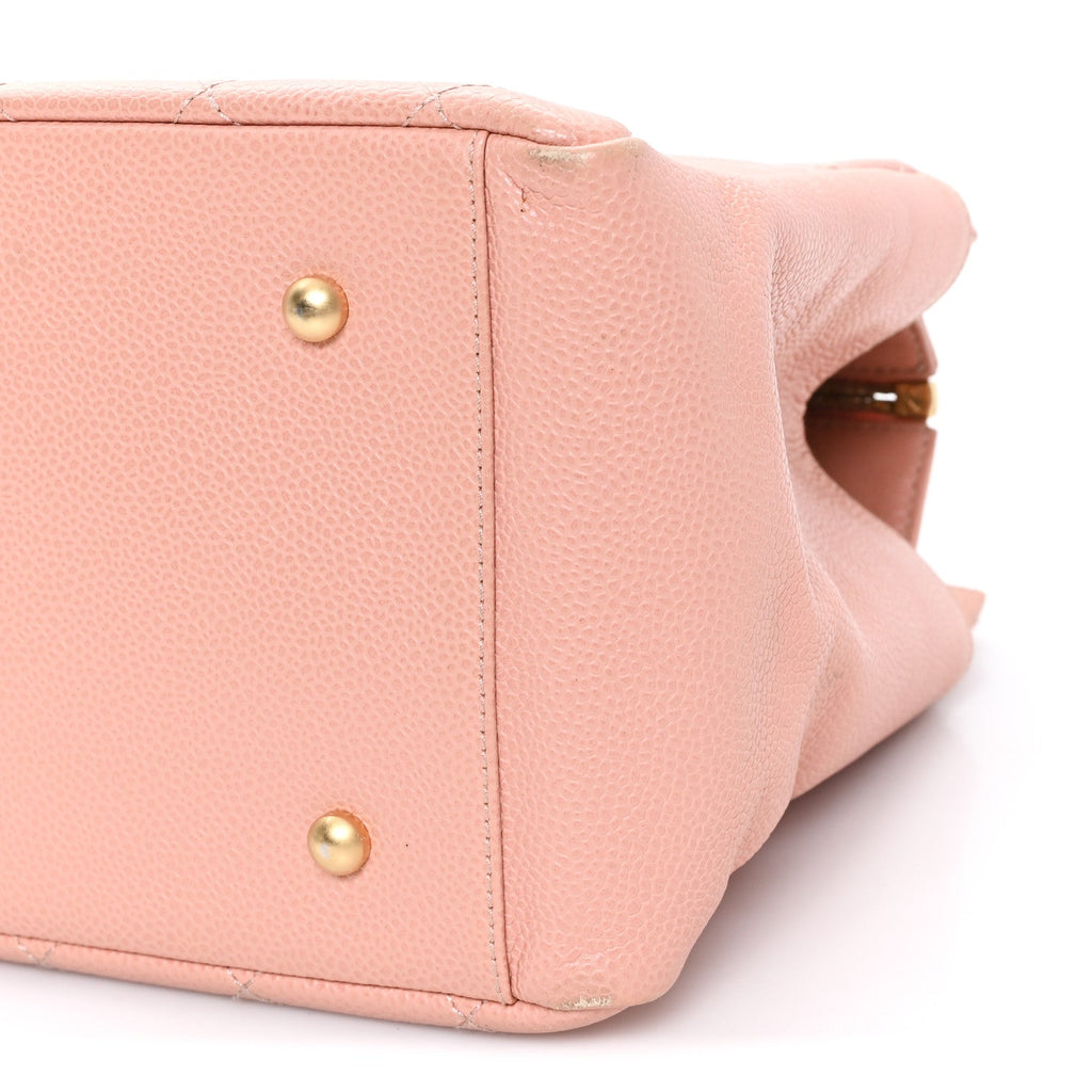 Caviar Quilted Petit Timeless Shopping Tote PTT Pink