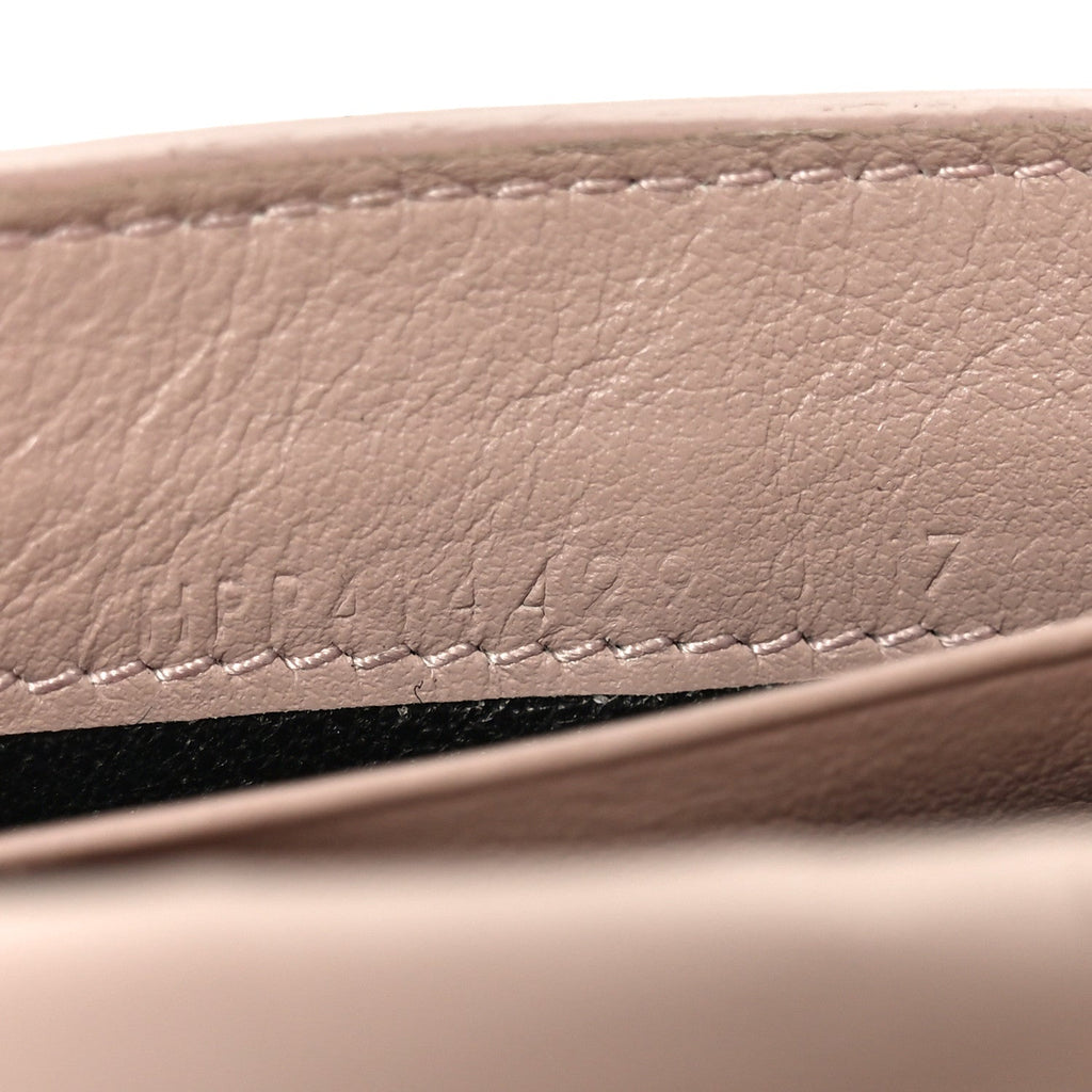 Calfskin Crocodile Embossed Small Monogram Envelope Wallet Rose Antic