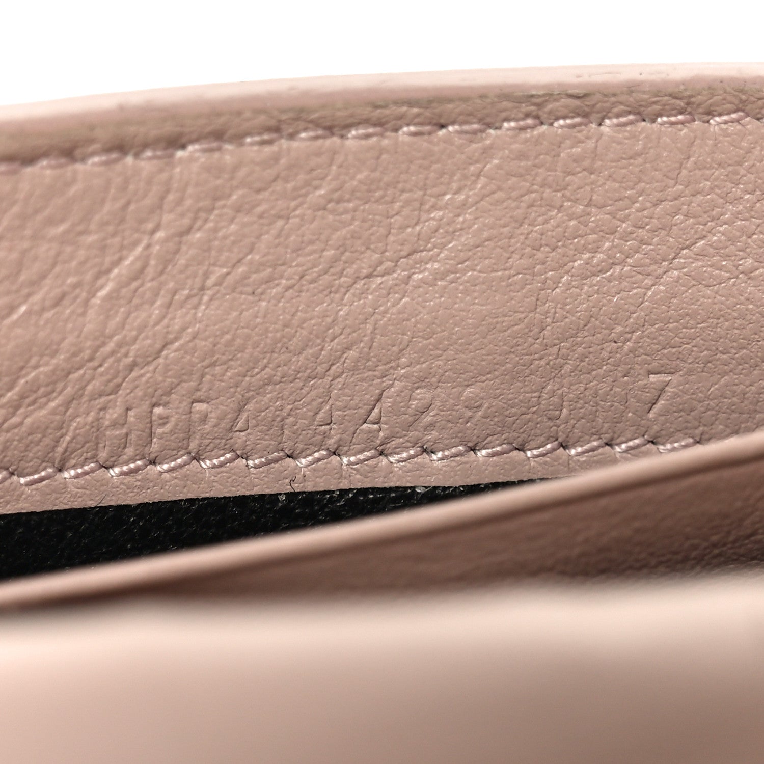 Calfskin Crocodile Embossed Small Monogram Envelope Wallet Rose Antic
