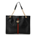 Calfskin Large Rajah Chain Tote Black
