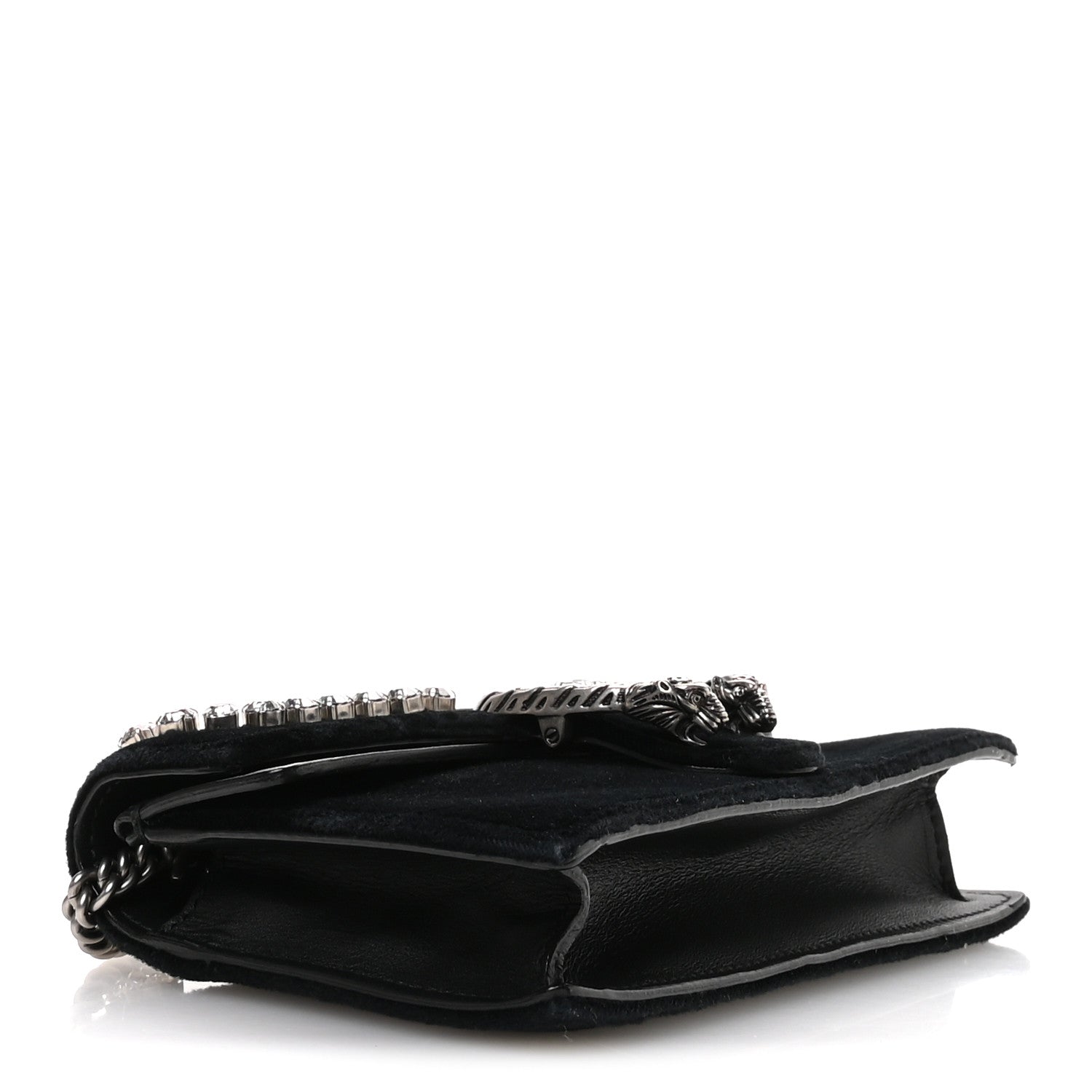 Velvet Crystal Super Mini Dionysus Shoulder Bag Black