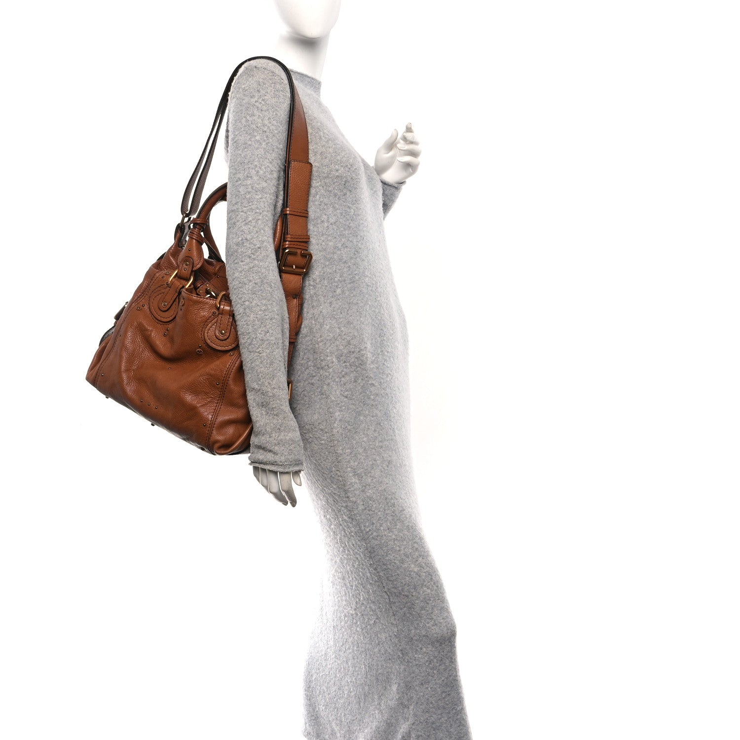 Grained Calfskin Paddington Tote Tan