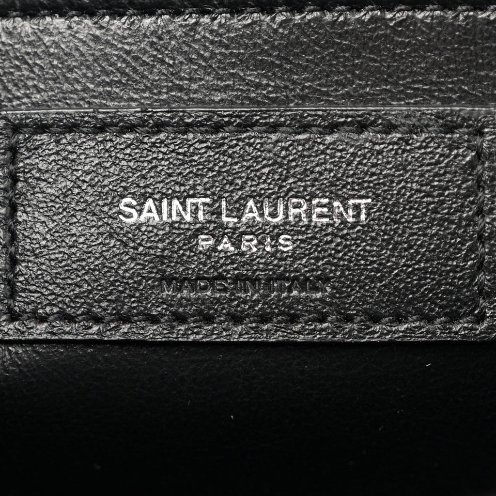 Grain De Poudre Textured Mixed Matelasse Triquilt Medium Monogram Satchel Black