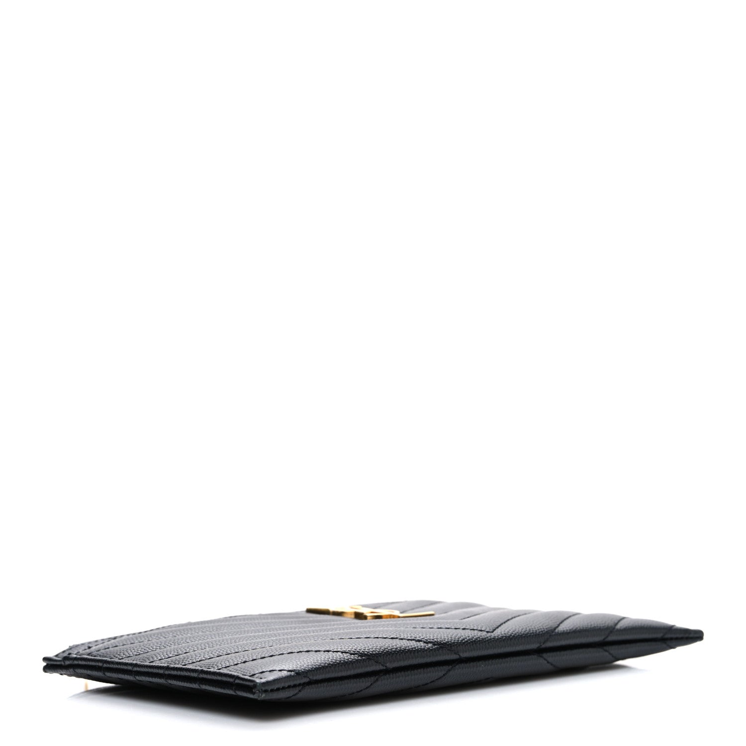 Grain De Poudre Chevron Monogram Bill Pouch Black