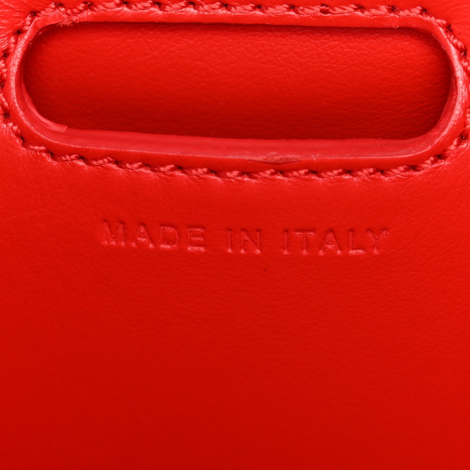 Calfskin Patent Studded Small Paloma Red