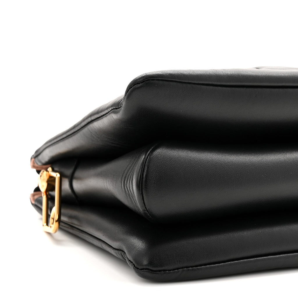 Lambskin Embossed Monogram Coussin PM Black