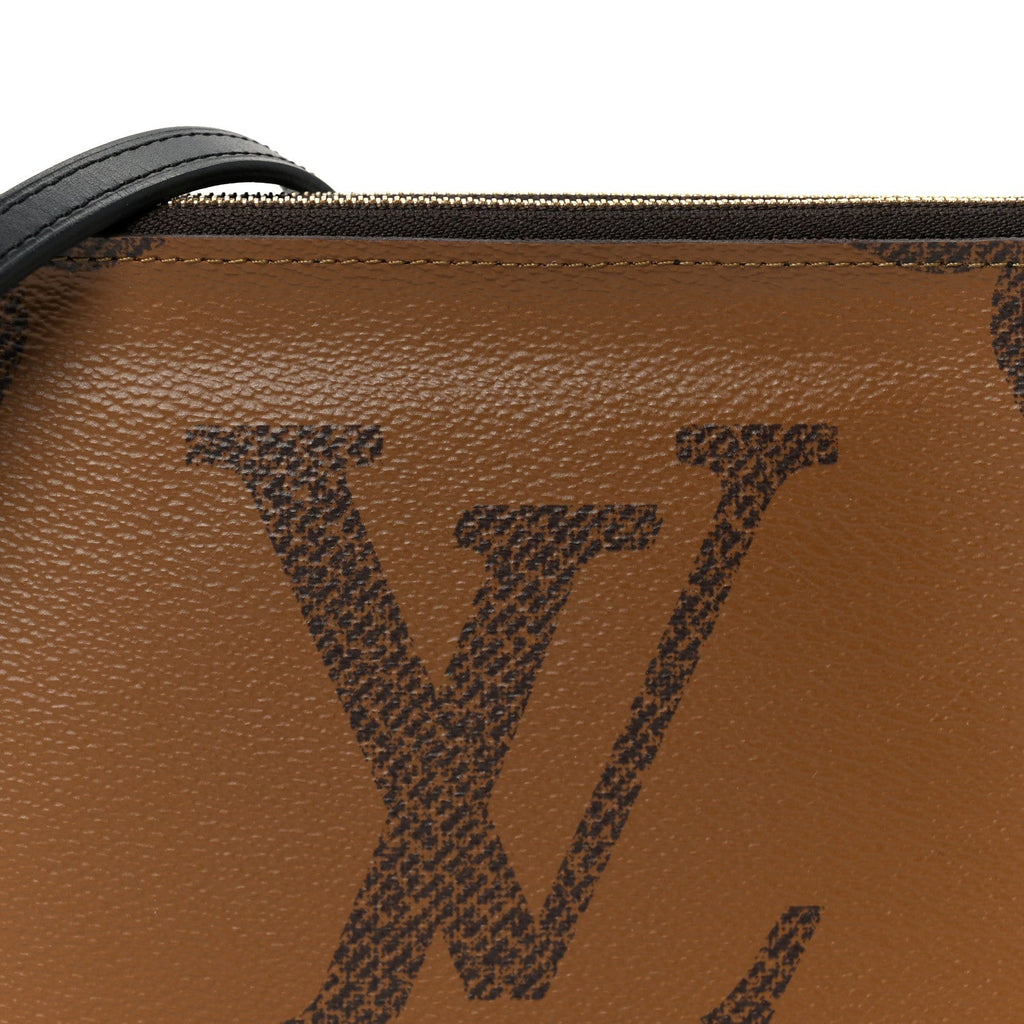 Reverse Monogram Giant Double Zip Pochette