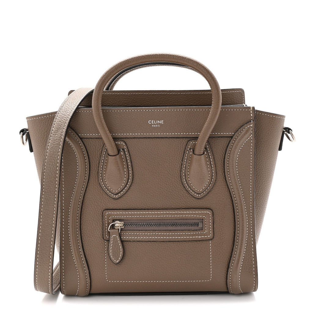 Drummed Calfskin Nano Luggage Souris