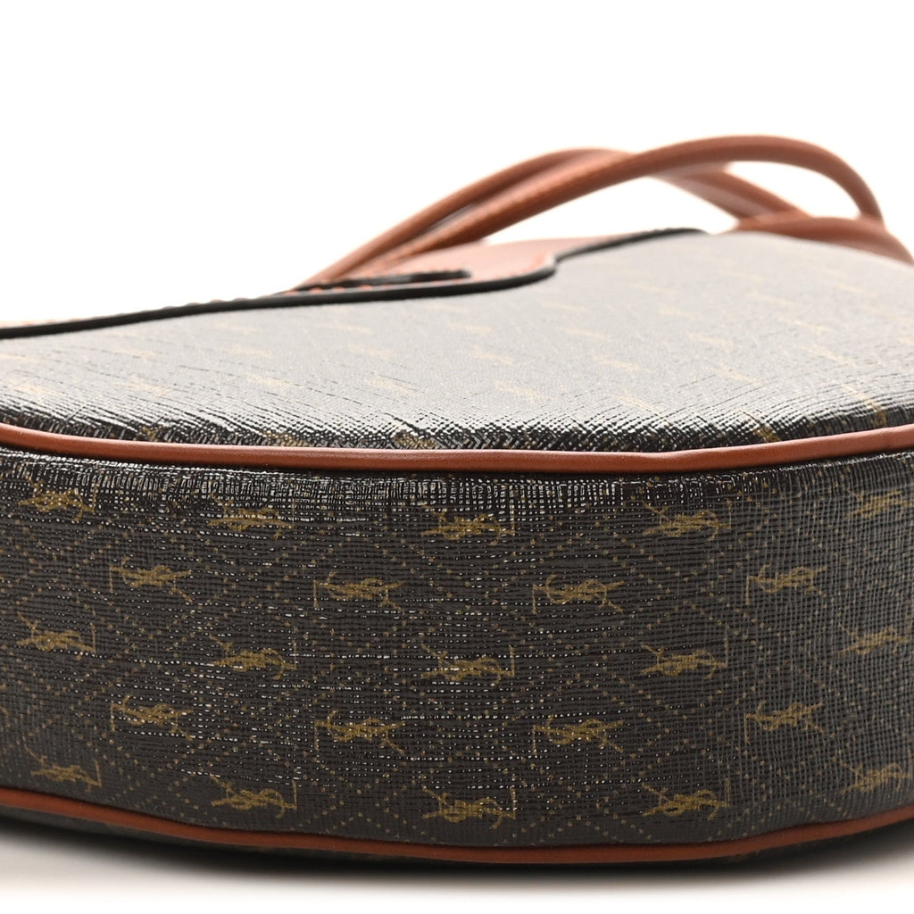 Canvas Smooth Calfskin Le Monogramme Coeur Crossbody Chestnut