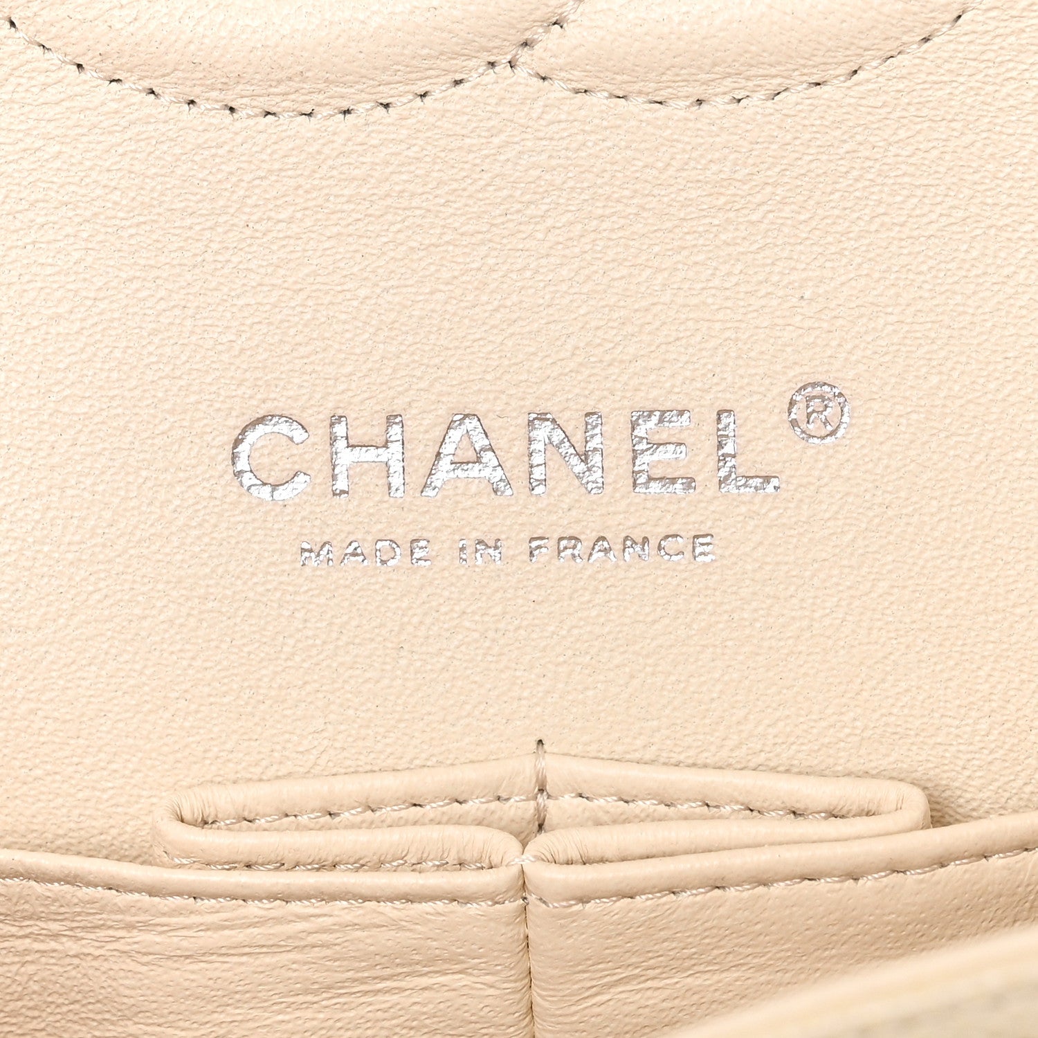 Iridescent Caviar Quilted Medium Double Flap White