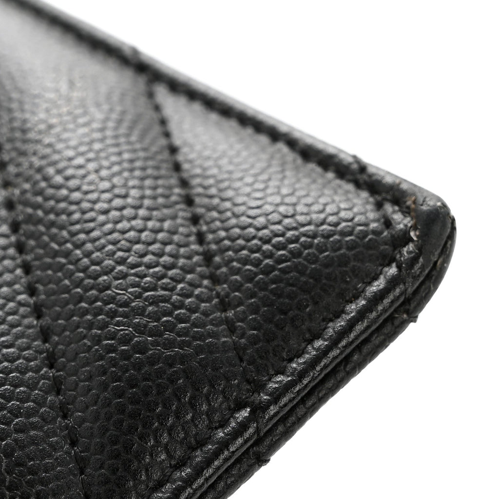 Grain De Poudre Chevron Monogram Bill Pouch Black