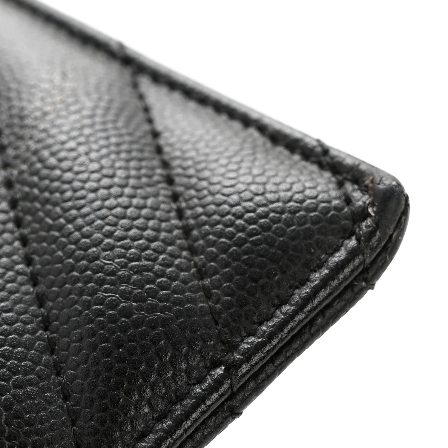 Grain De Poudre Chevron Monogram Bill Pouch Black