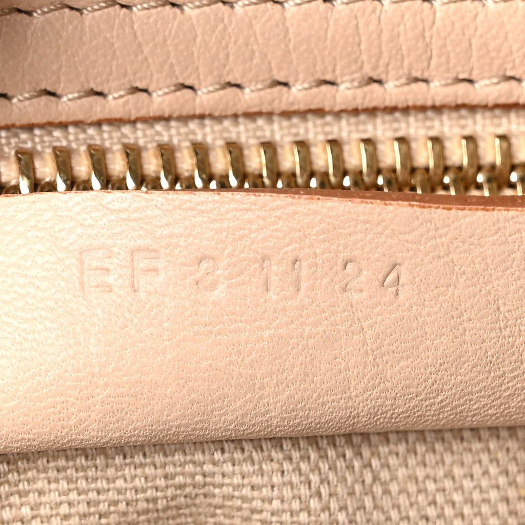 Bubble Calfskin Studded Pandora Light Beige