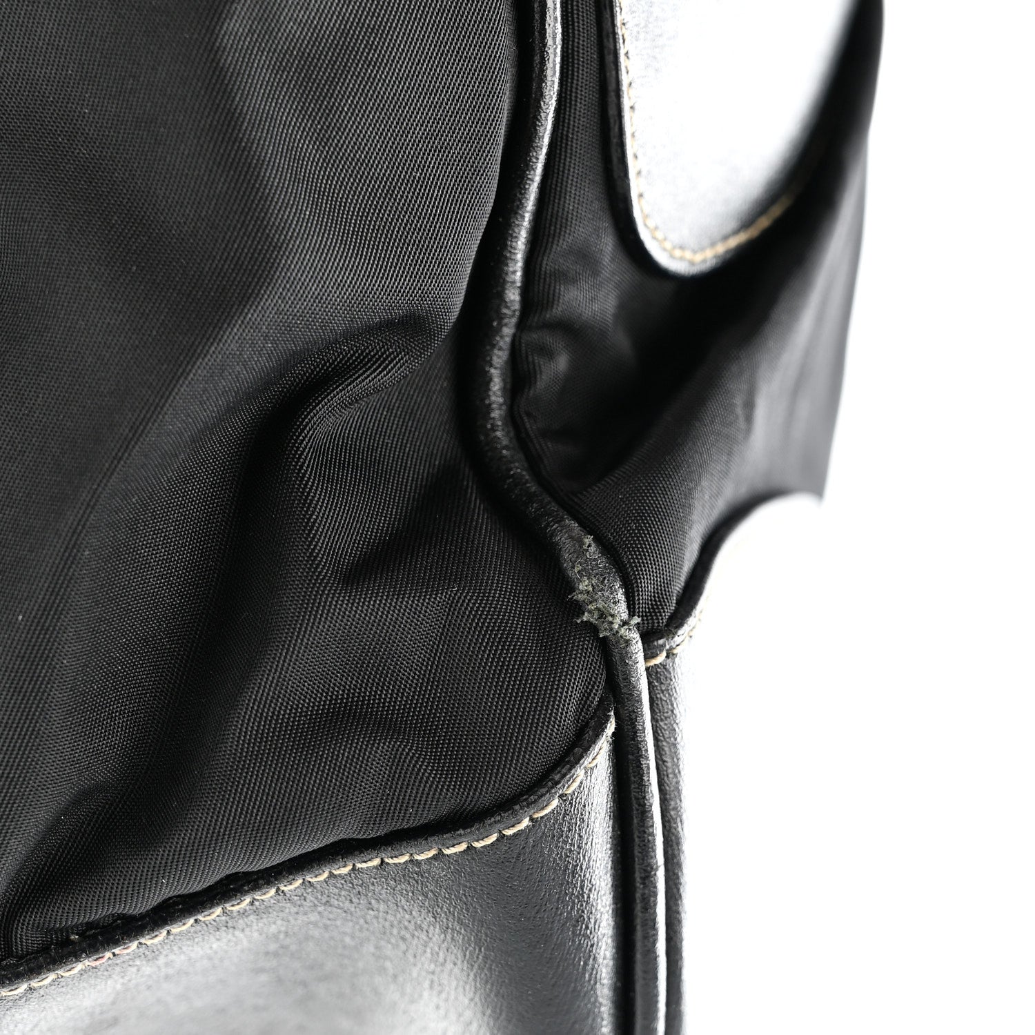 Tessuto Nylon Moon Shoulder Bag Black