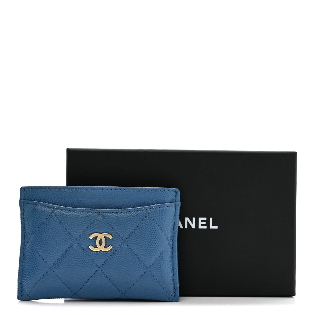 Caviar Quilted  Holder Blue