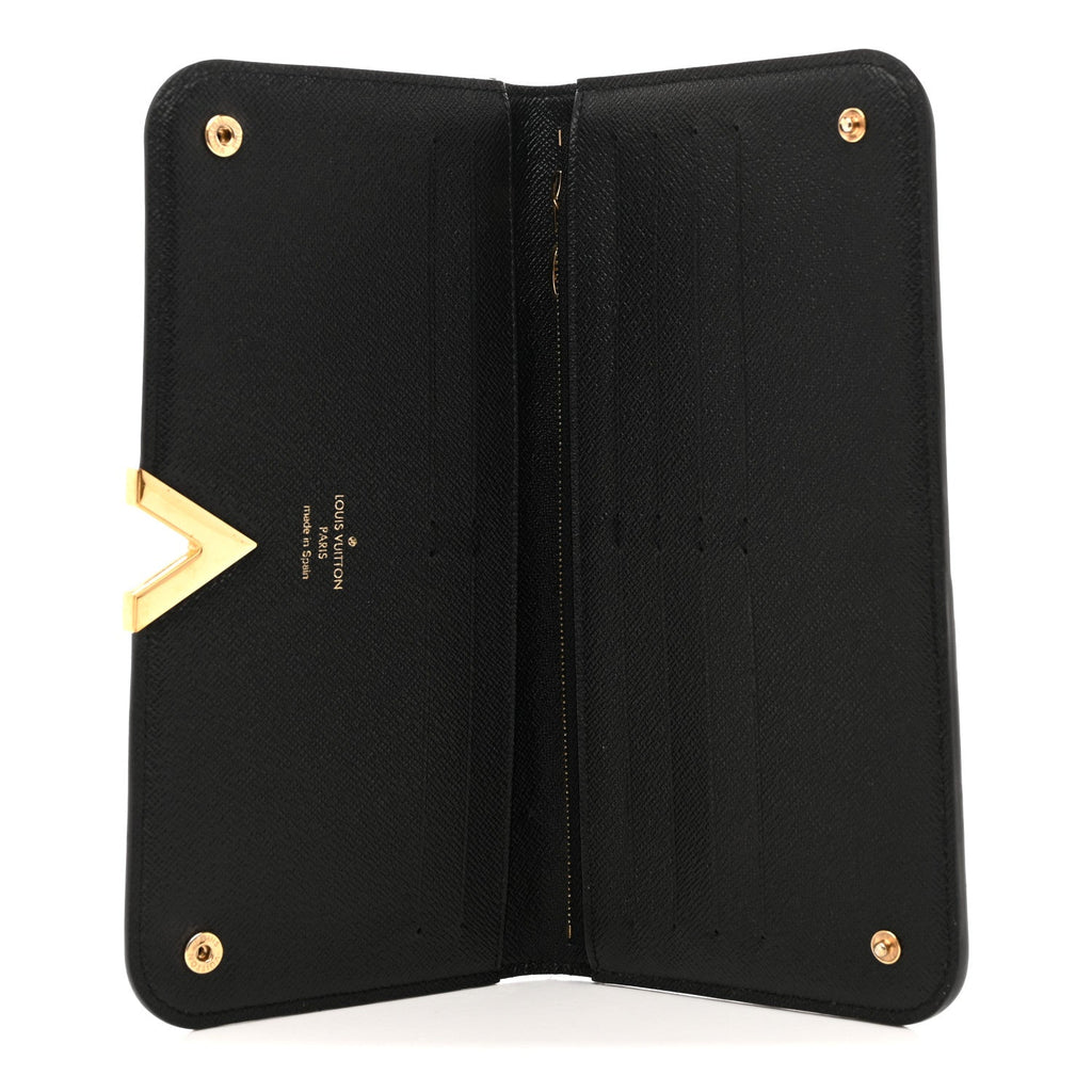 Monogram Calfskin Kimono Wallet Black