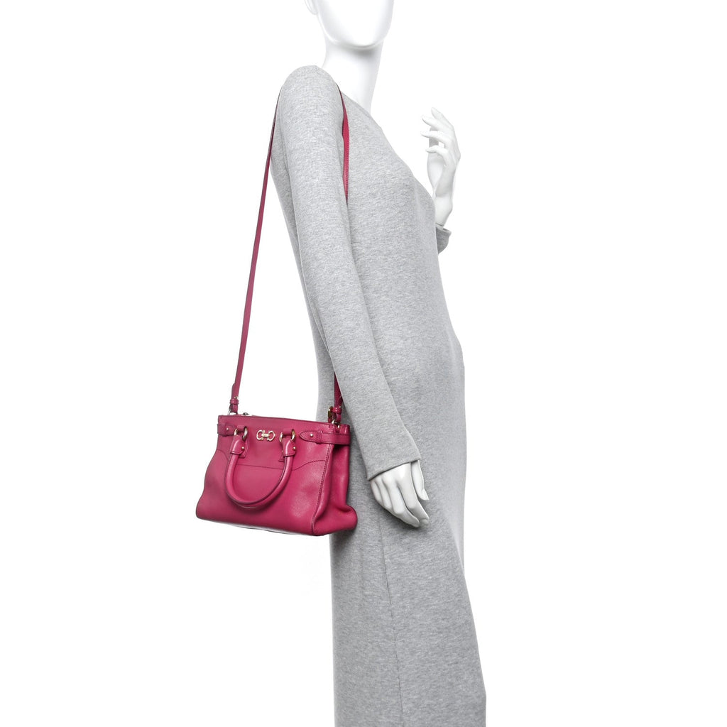 Hammered Calfskin Batik Tote Pink