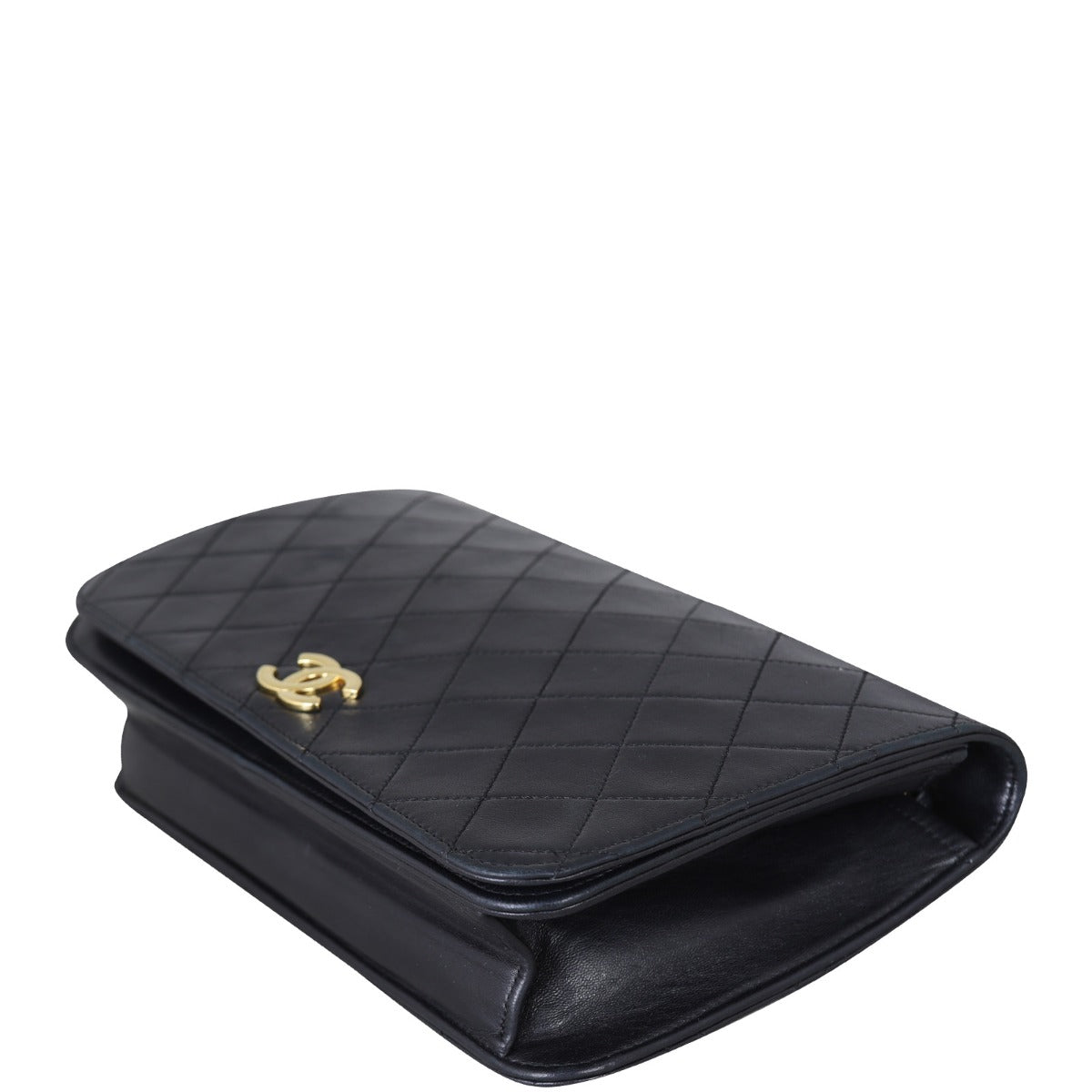 Chanel CC Full Flap Bag Small | Black Lambskin