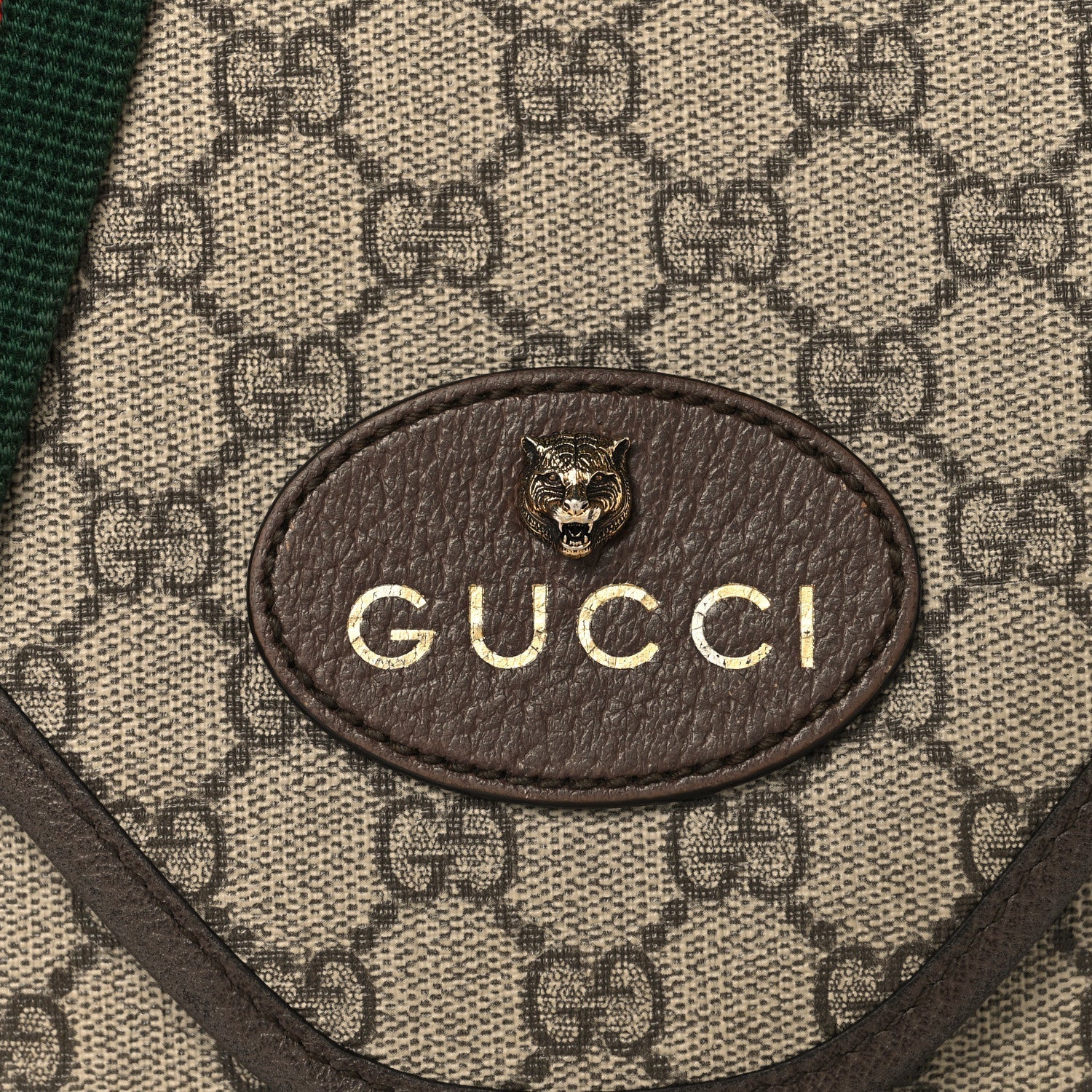 GG Supreme Monogram Web Medium Neo Vintage Flap Messenger Bag Beige New Acero