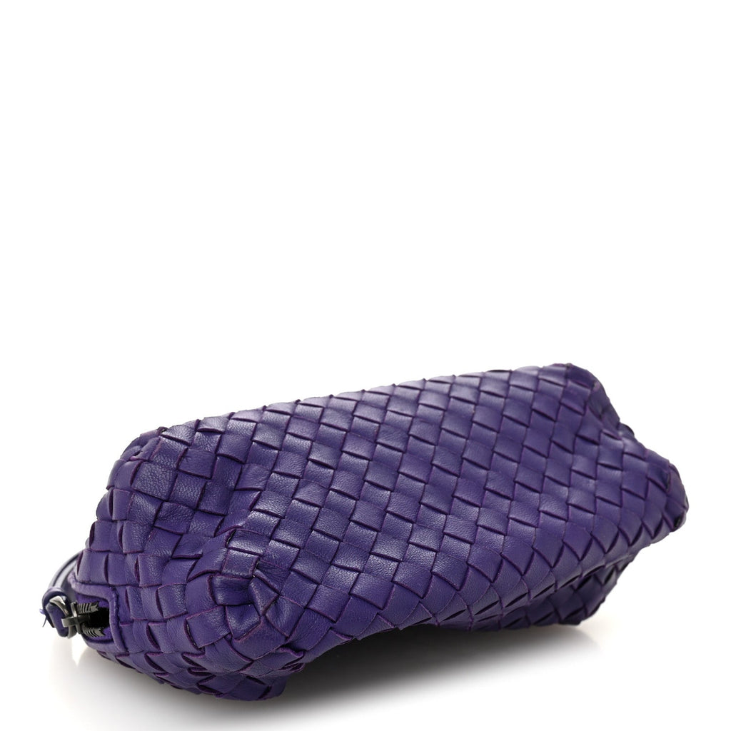 Nappa Intrecciato Cosmetic Wristlet Purple