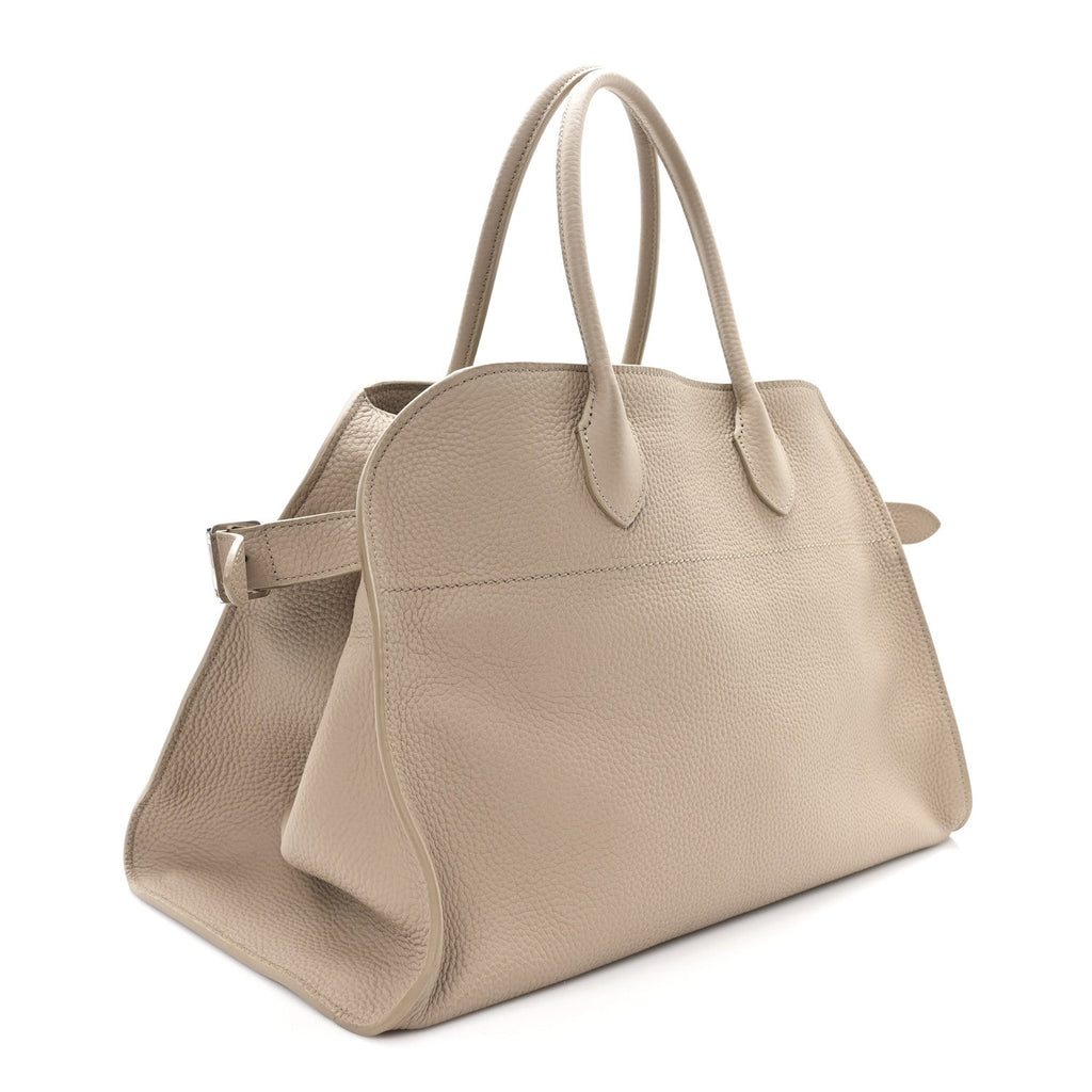 Matte Grained Calfskin Soft Margaux 15 Dark Taupe