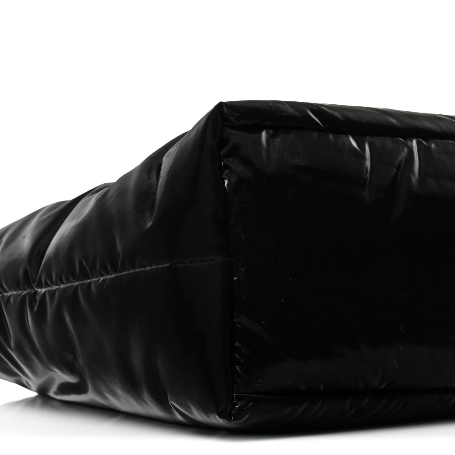 Silktech Canvas Wide Puffer Tote Black