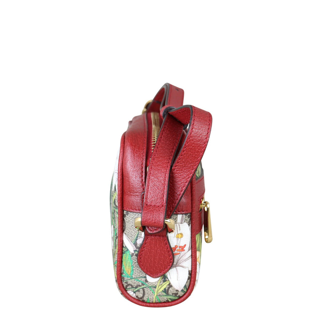 Gucci GG Supreme Ophidia Flora Mini Shoulder Bag