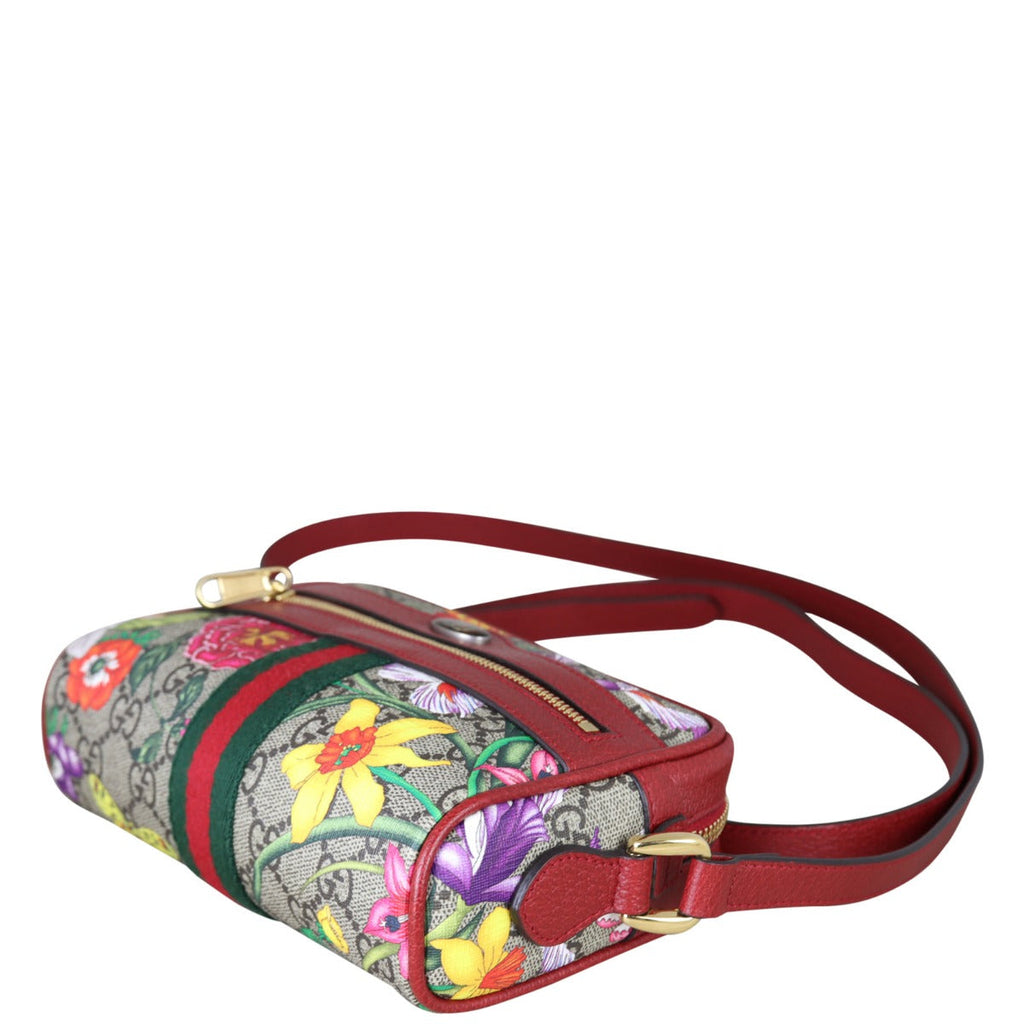 Gucci GG Supreme Ophidia Flora Mini Shoulder Bag