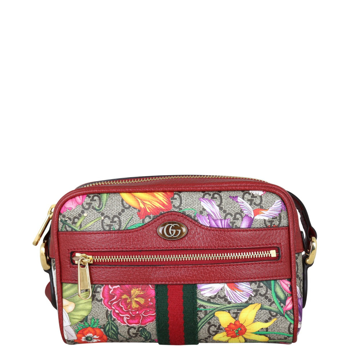 Gucci GG Supreme Ophidia Flora Mini Shoulder Bag