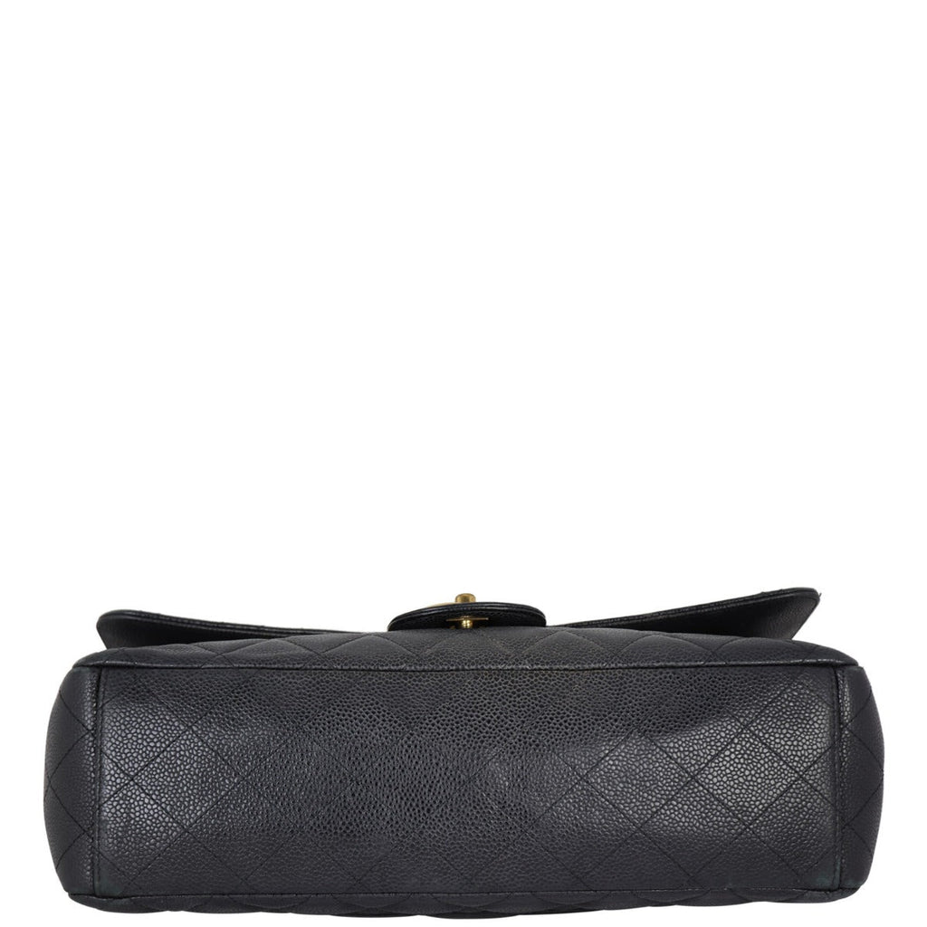 Chanel Classic Double Flap Maxi | Black Quilted Caviar