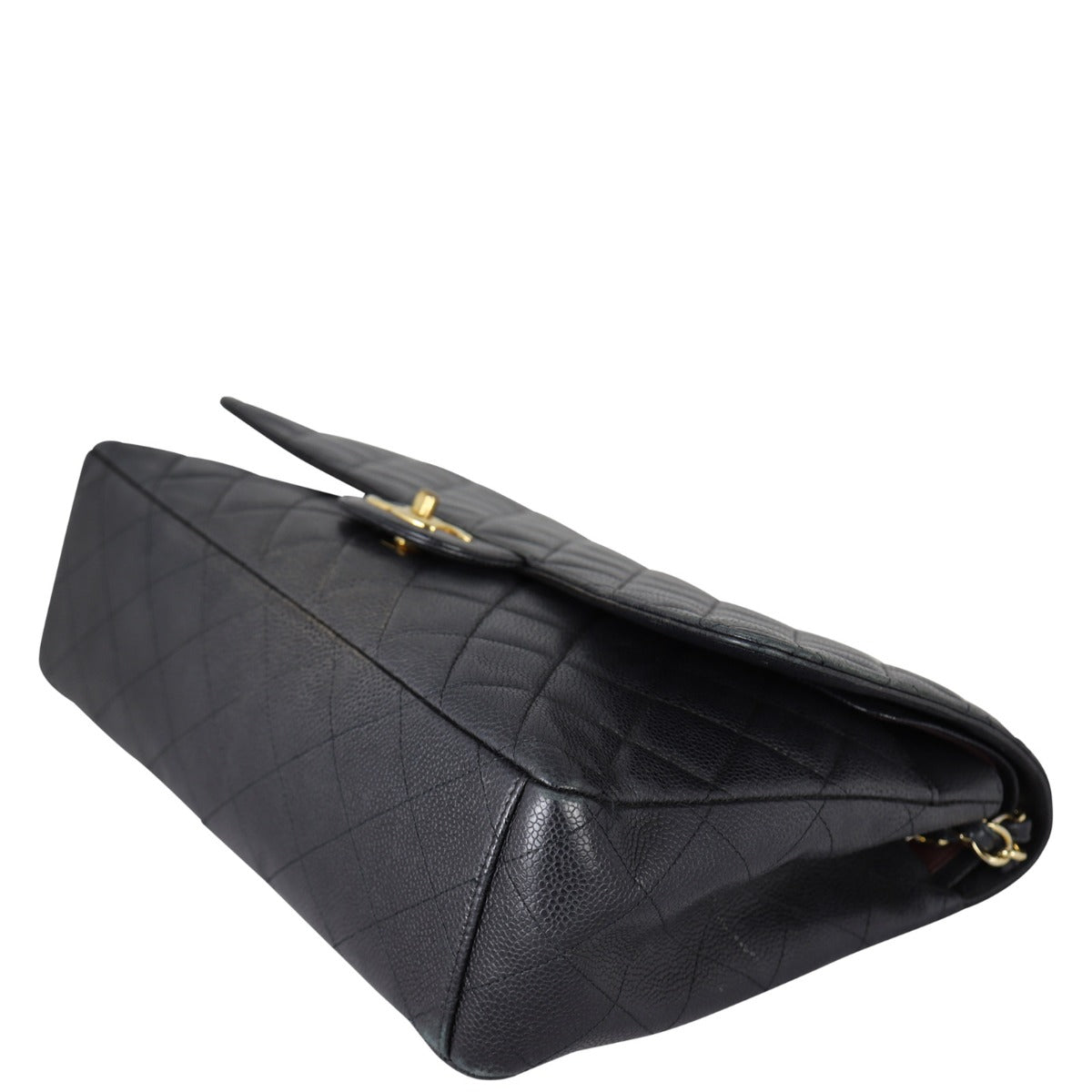 Chanel Classic Double Flap Maxi | Black Quilted Caviar