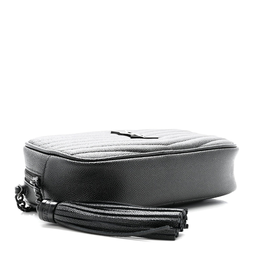 Grain De Poudre Matelasse Monochrome Monogram Mini Lou Camera Bag Black