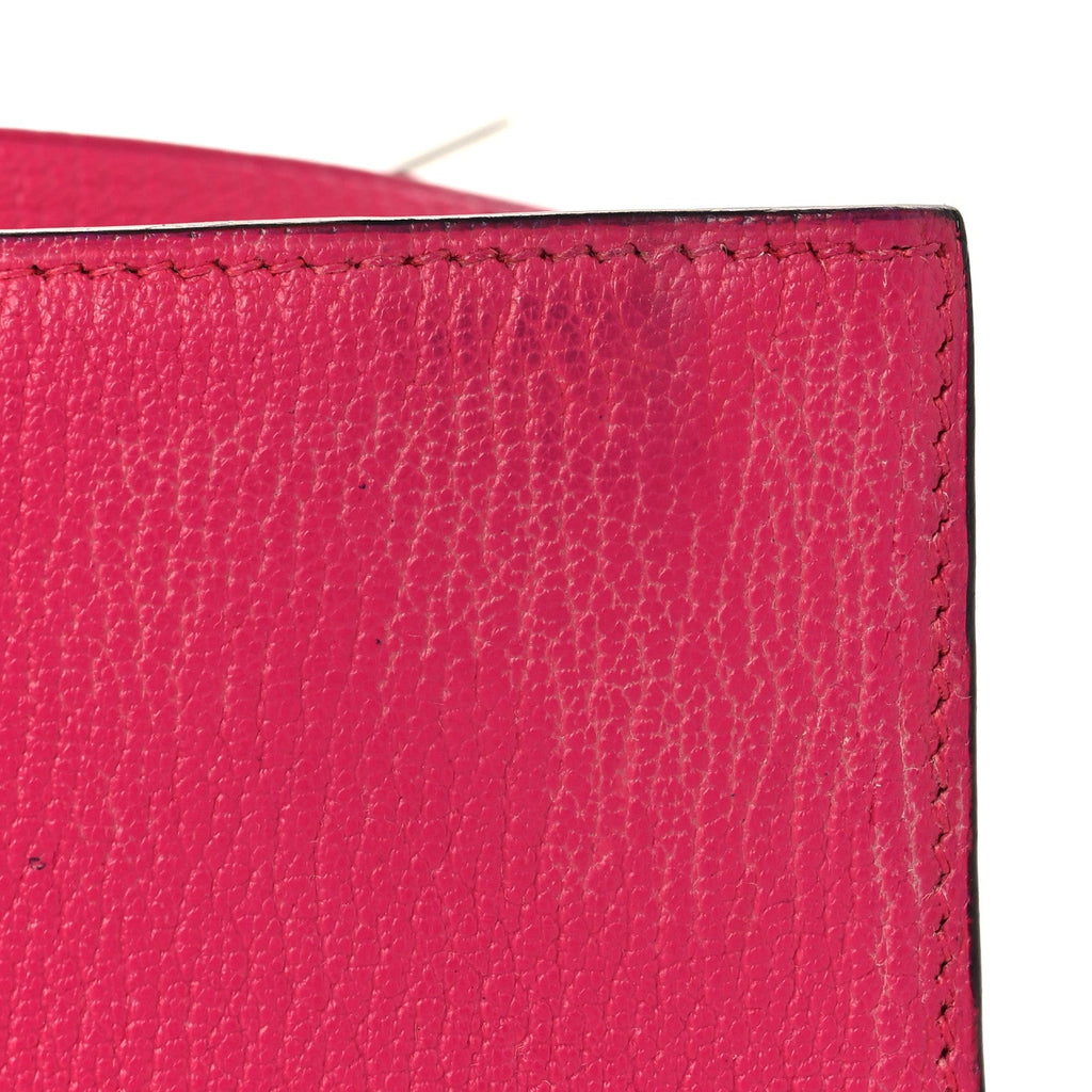 Chevre Mysore Tri-Fold Bearn Wallet Rose Shocking