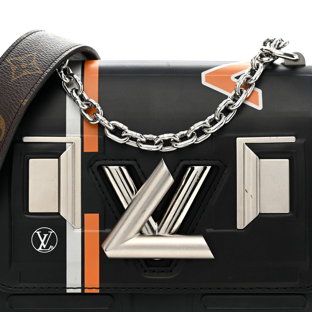 Epi Monogram Spaceship Embossed Twist Shoulder Bag PM Black