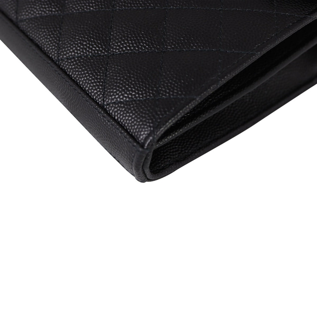 Saint Laurent Monogram Mix Matelasse Envelope Wallet on Chain