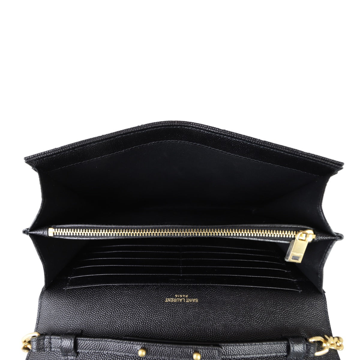 Saint Laurent Monogram Mix Matelasse Envelope Wallet on Chain