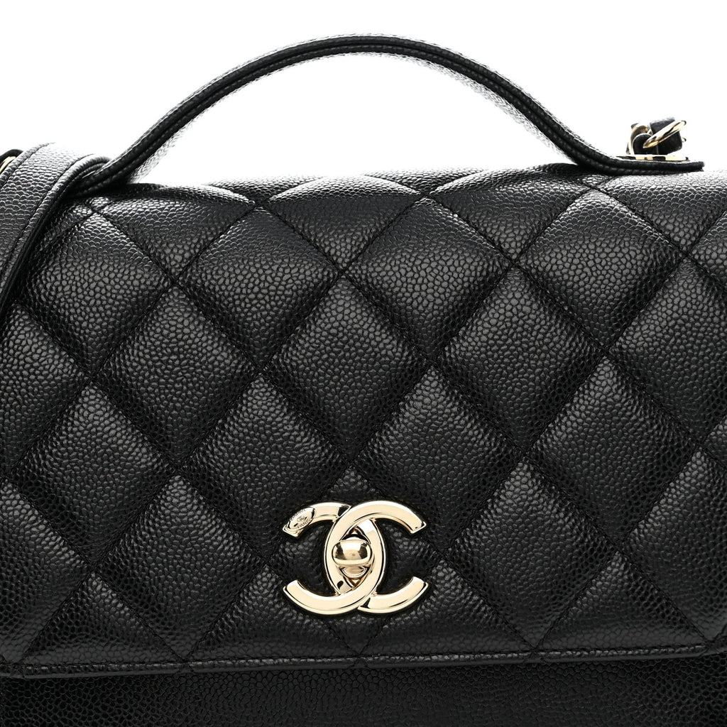 Caviar Quilted Medium Business Affinity Flap Black