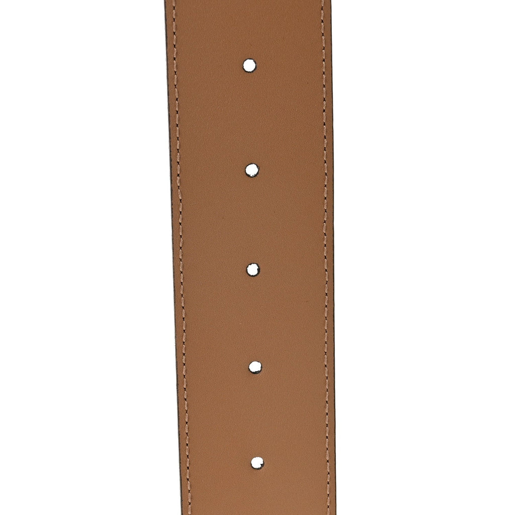 GG Supreme Monogram Plutone Calfskin Enamel Double G 40mm Belt 85 34 Beige Ebony Camelia