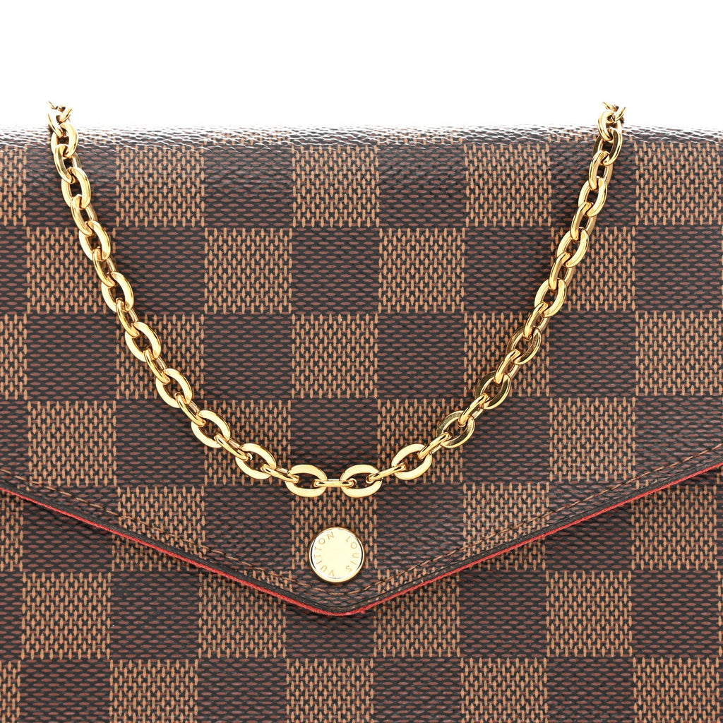 Damier Ebene Pochette Felicie Chain Wallet