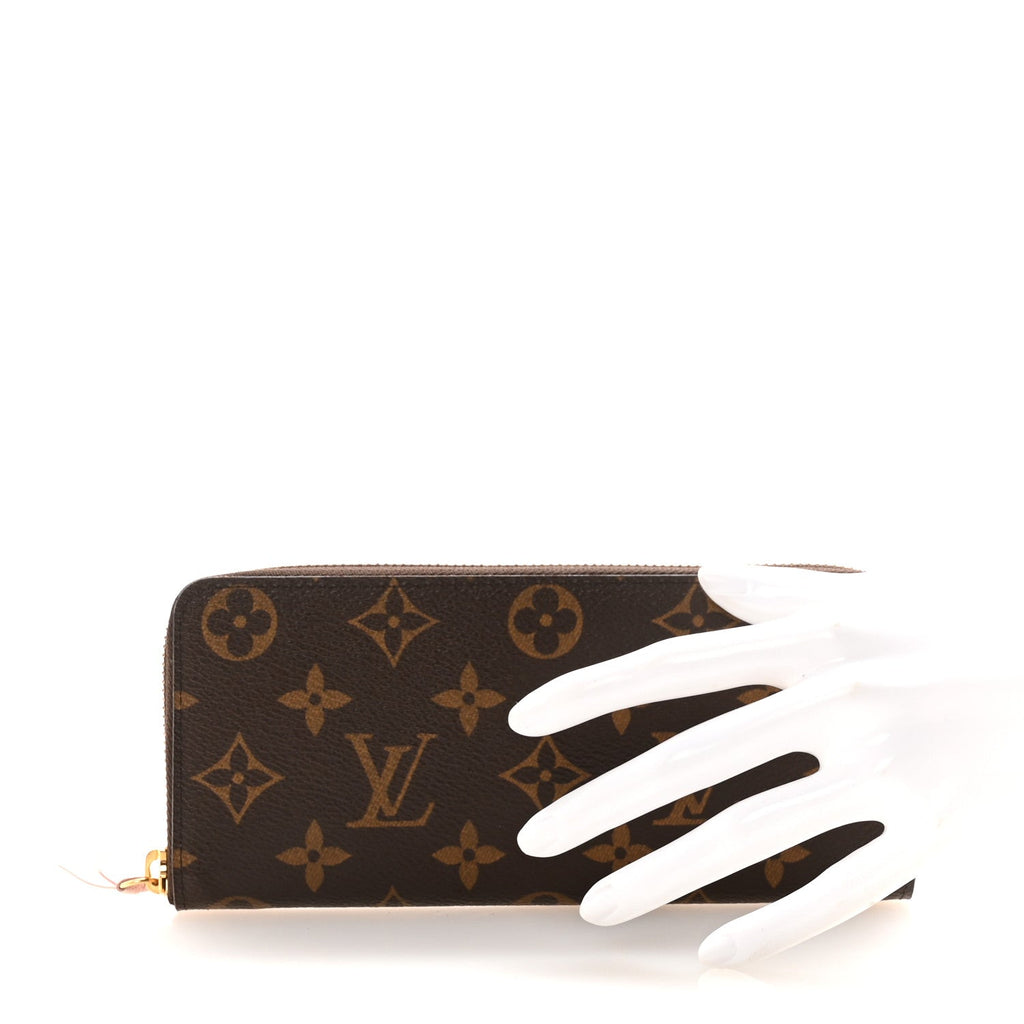 Monogram Clemence Wallet Rose Ballerine
